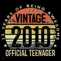 Vintage 2010 Official Teenager 13th Birthday Baby Bodysuit