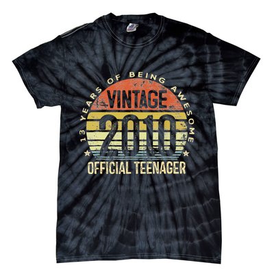 Vintage 2010 Official Teenager 13th Birthday Tie-Dye T-Shirt