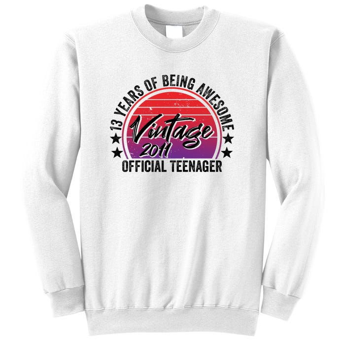 Vintage 2011 OfficialL Teenager 13th Birthday Sweatshirt