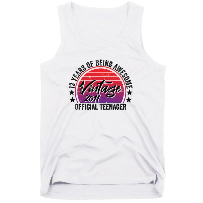 Vintage 2011 OfficialL Teenager 13th Birthday Tank Top