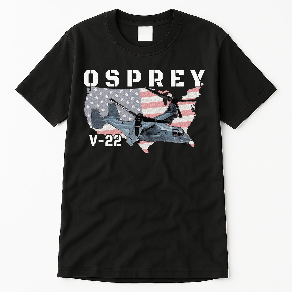V 22 Osprey Tiltrotor Military Aircraft Helicopter MV 22 Tall T-Shirt
