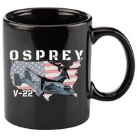 V 22 Osprey Tiltrotor Military Aircraft Helicopter MV 22 11oz C Handle Ceramic Mug