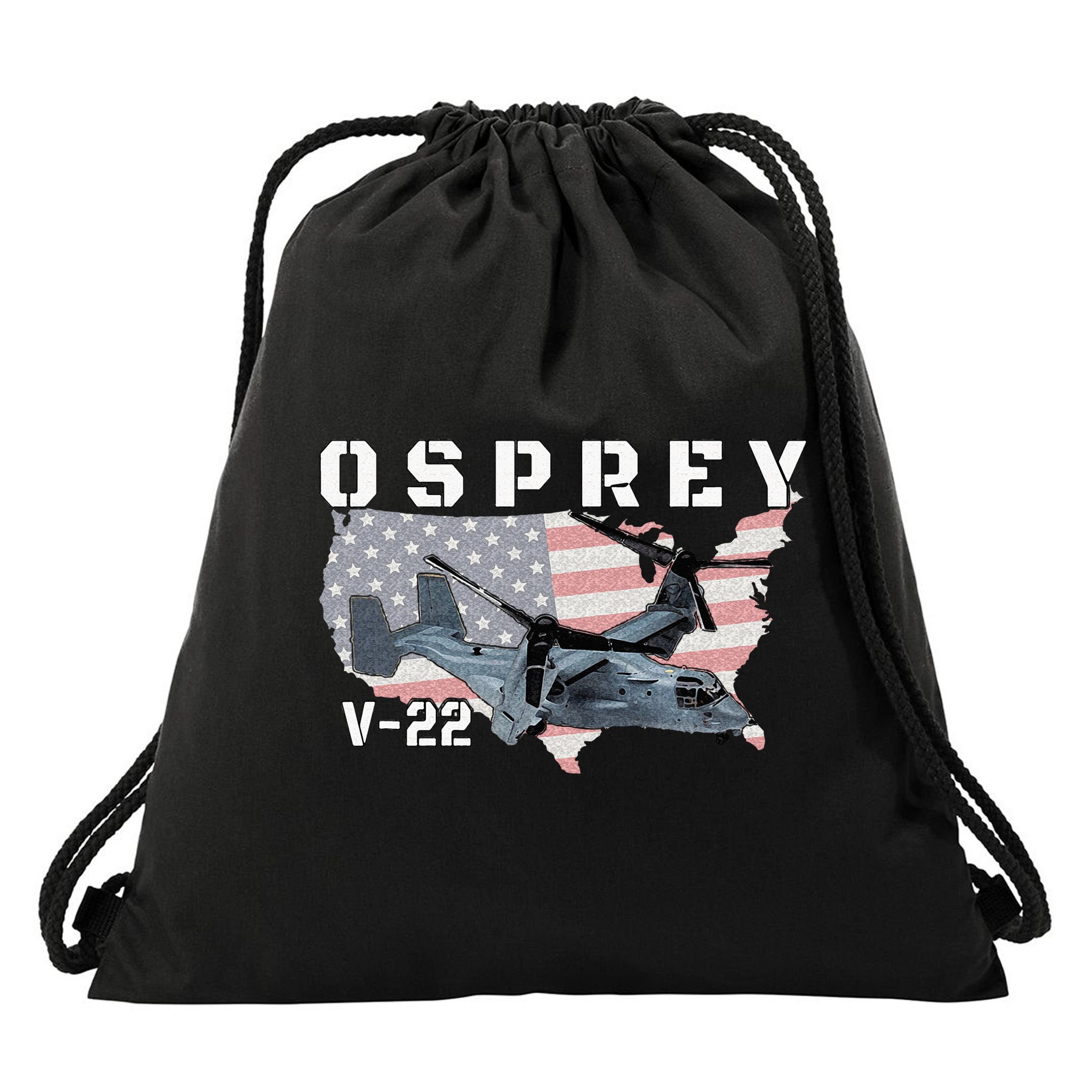V 22 Osprey Tiltrotor Military Aircraft Helicopter MV 22 Drawstring Bag