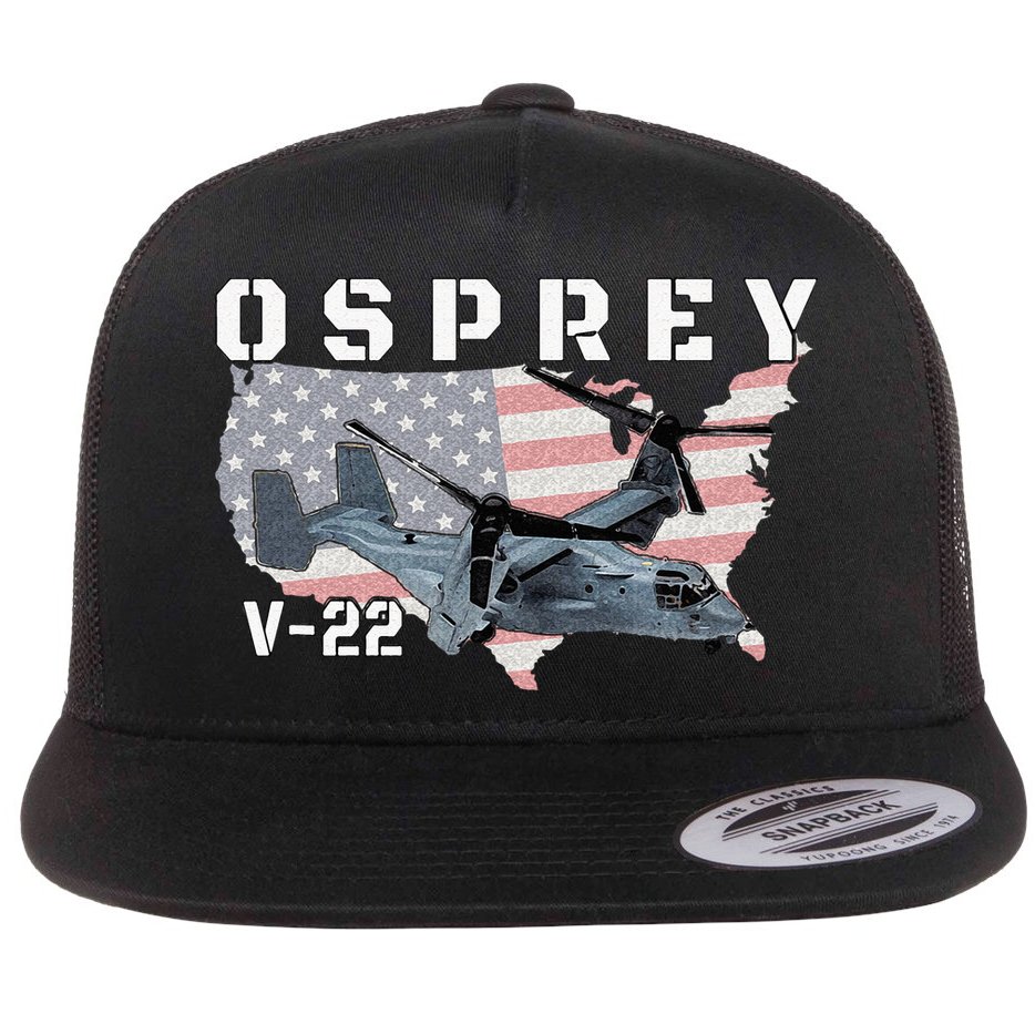 V 22 Osprey Tiltrotor Military Aircraft Helicopter MV 22 Flat Bill Trucker Hat
