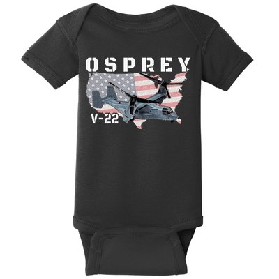 V 22 Osprey Tiltrotor Military Aircraft Helicopter MV 22 Baby Bodysuit