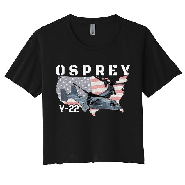 V 22 Osprey Tiltrotor Military Aircraft Helicopter MV 22 Crop Top