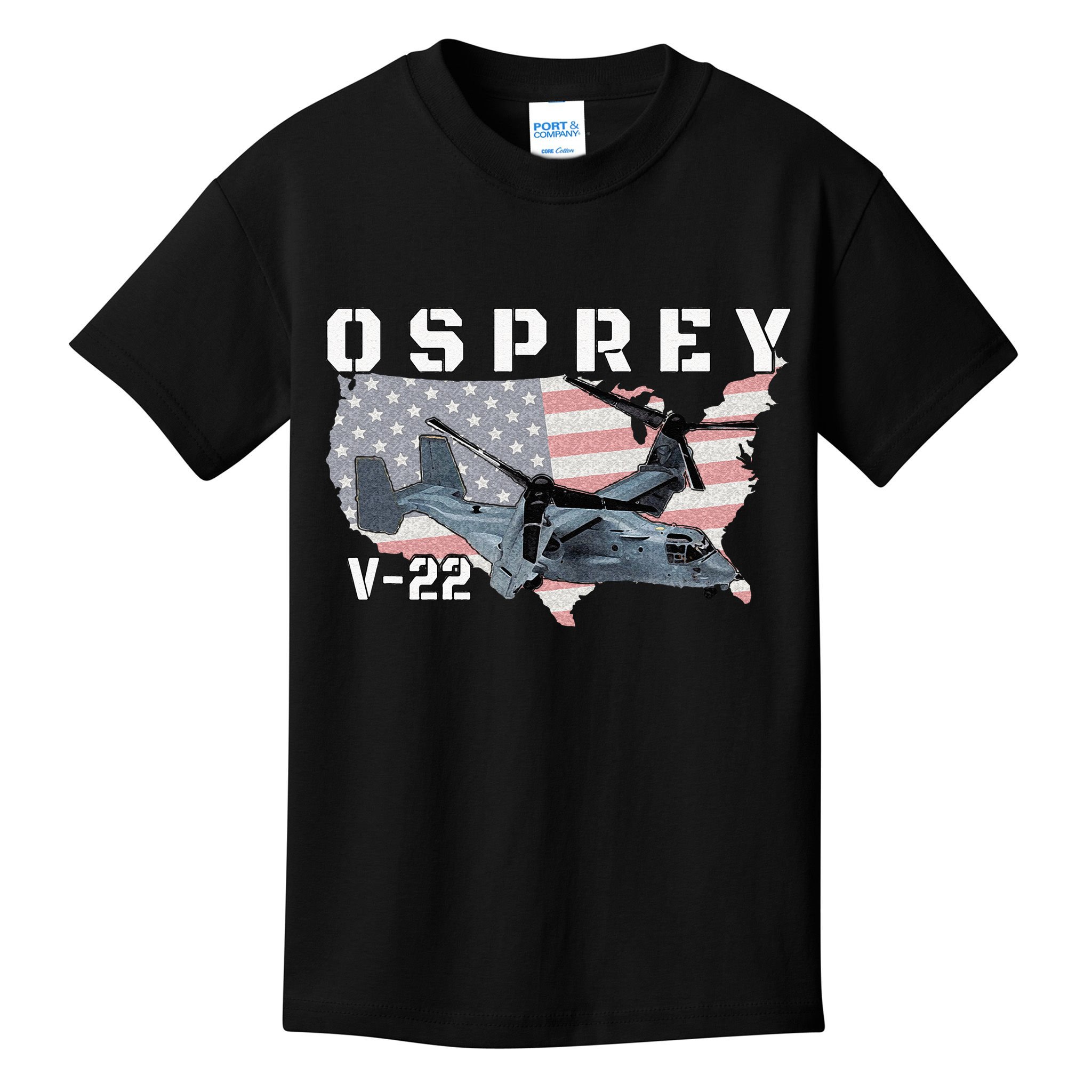 V 22 Osprey Tiltrotor Military Aircraft Helicopter MV 22 Kids T-Shirt