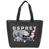 V 22 Osprey Tiltrotor Military Aircraft Helicopter MV 22 Zip Tote Bag
