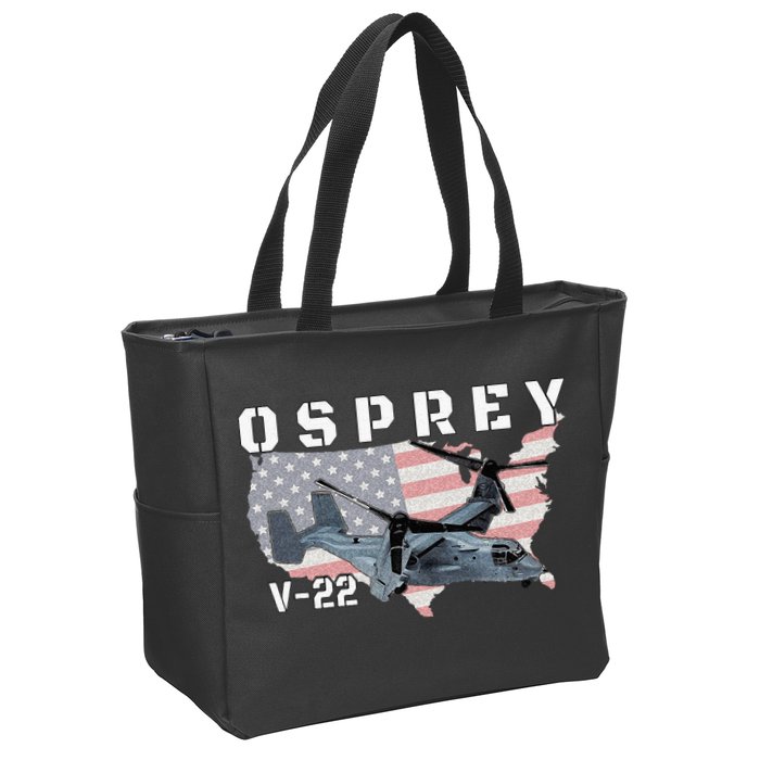 V 22 Osprey Tiltrotor Military Aircraft Helicopter MV 22 Zip Tote Bag