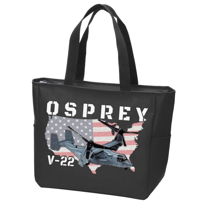V 22 Osprey Tiltrotor Military Aircraft Helicopter MV 22 Zip Tote Bag