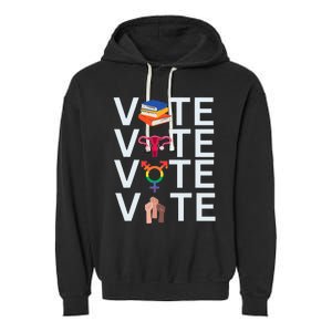 Vote 2024 Presidential Election Human Rights & Lgbtq Garment-Dyed Fleece Hoodie