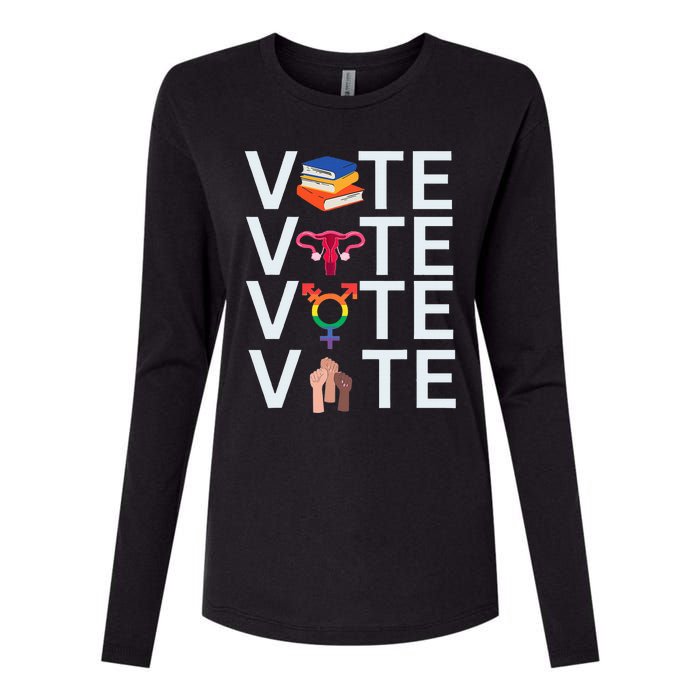 Vote 2024 Presidential Election Human Rights & Lgbtq Womens Cotton Relaxed Long Sleeve T-Shirt