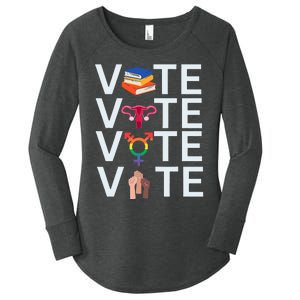 Vote 2024 Presidential Election Human Rights & Lgbtq Women's Perfect Tri Tunic Long Sleeve Shirt