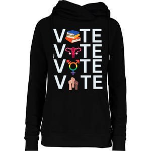 Vote 2024 Presidential Election Human Rights & Lgbtq Womens Funnel Neck Pullover Hood