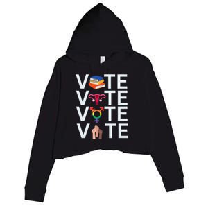 Vote 2024 Presidential Election Human Rights & Lgbtq Crop Fleece Hoodie