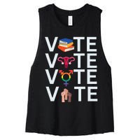 Vote 2024 Presidential Election Human Rights & Lgbtq Women's Racerback Cropped Tank