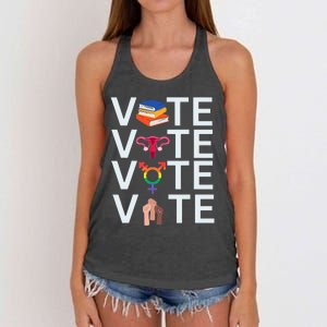 Vote 2024 Presidential Election Human Rights & Lgbtq Women's Knotted Racerback Tank