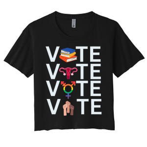 Vote 2024 Presidential Election Human Rights & Lgbtq Women's Crop Top Tee