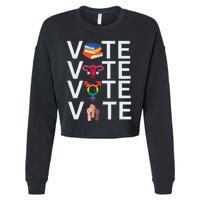 Vote 2024 Presidential Election Human Rights & Lgbtq Cropped Pullover Crew