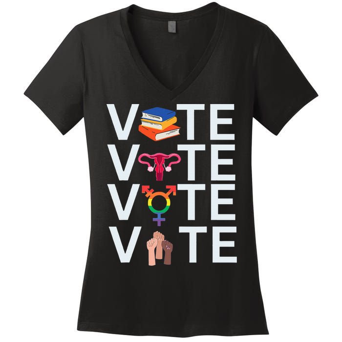 Vote 2024 Presidential Election Human Rights & Lgbtq Women's V-Neck T-Shirt