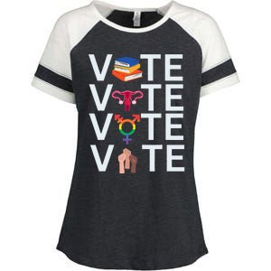 Vote 2024 Presidential Election Human Rights & Lgbtq Enza Ladies Jersey Colorblock Tee