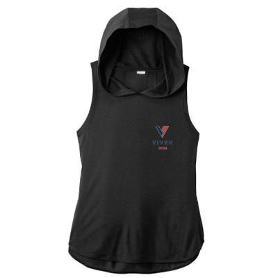 Vivek 2024 Pocket Print Logo Ladies PosiCharge Tri-Blend Wicking Draft Hoodie Tank