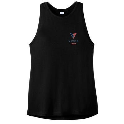 Vivek 2024 Pocket Print Logo Ladies PosiCharge Tri-Blend Wicking Tank