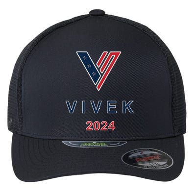 Vivek 2024 Pocket Print Logo Flexfit Unipanel Trucker Cap