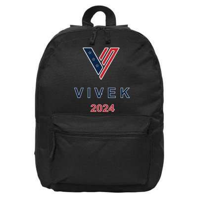 Vivek 2024 Pocket Print Logo 16 in Basic Backpack
