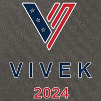 Vivek 2024 Pocket Print Logo Cotton Canvas Backpack