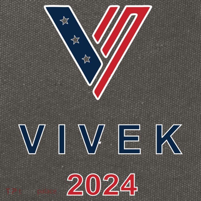 Vivek 2024 Pocket Print Logo Cotton Canvas Backpack