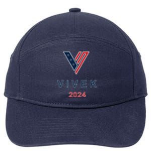 Vivek 2024 Pocket Print Logo 7-Panel Snapback Hat