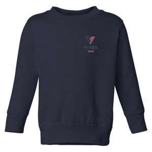 Vivek 2024 Pocket Print Logo Toddler Sweatshirt