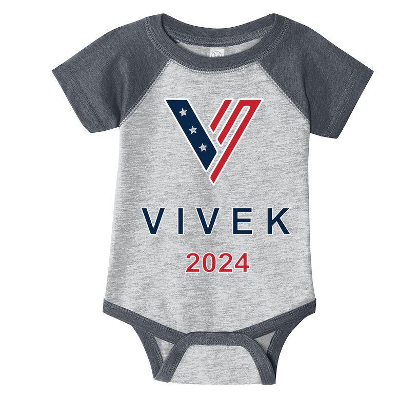 Vivek 2024 Pocket Print Logo Infant Baby Jersey Bodysuit