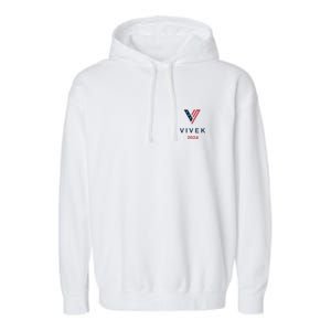 Vivek 2024 Pocket Print Logo Garment-Dyed Fleece Hoodie