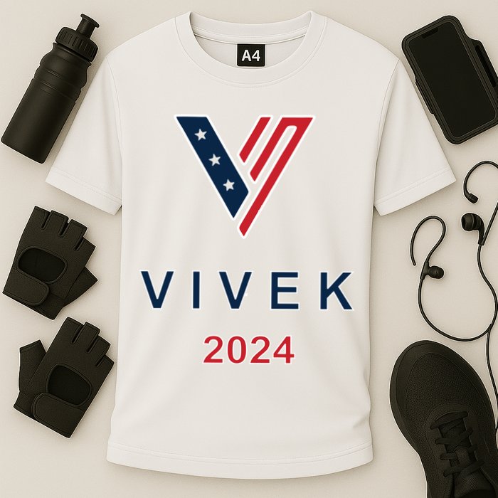 Vivek 2024 Pocket Print Logo Performance Shirt