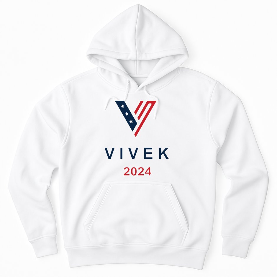 Vivek 2024 Pocket Print Logo Hoodie