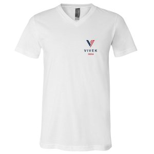 Vivek 2024 Pocket Print Logo V-Neck T-Shirt