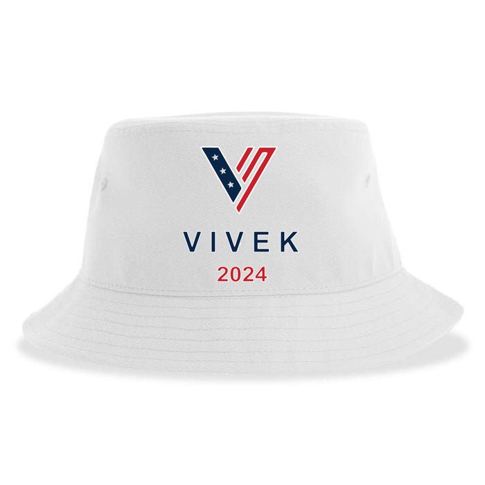 Vivek 2024 Pocket Print Logo Sustainable Bucket Hat