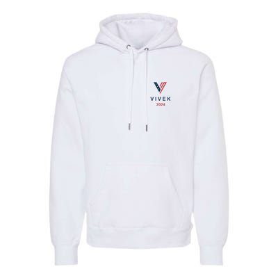 Vivek 2024 Pocket Print Logo Premium Hoodie