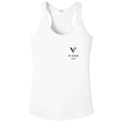 Vivek 2024 Pocket Print Logo Ladies PosiCharge Competitor Racerback Tank