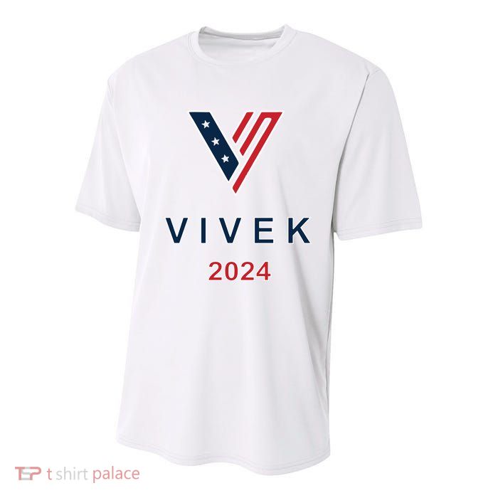 Vivek 2024 Pocket Print Logo Youth Performance Sprint T-Shirt