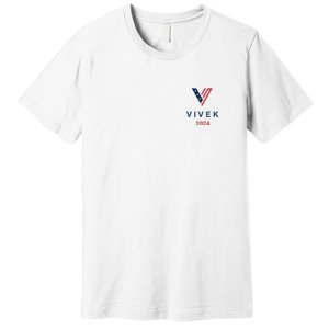 Vivek 2024 Pocket Print Logo Premium T-Shirt