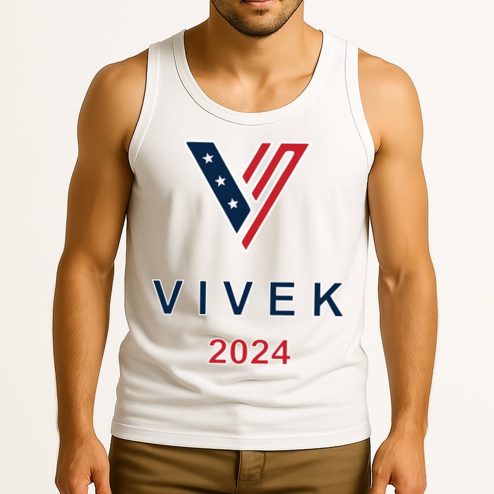 Vivek 2024 Pocket Print Logo Tank Top