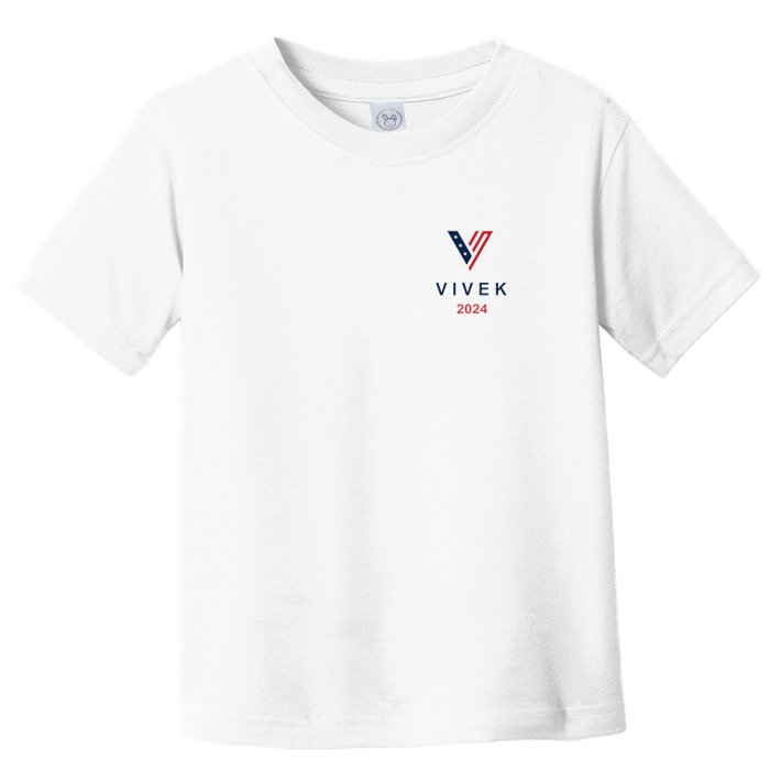 Vivek 2024 Pocket Print Logo Toddler T-Shirt