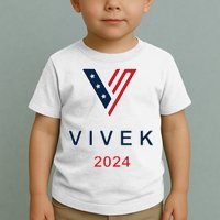 Vivek 2024 Pocket Print Logo Toddler T-Shirt