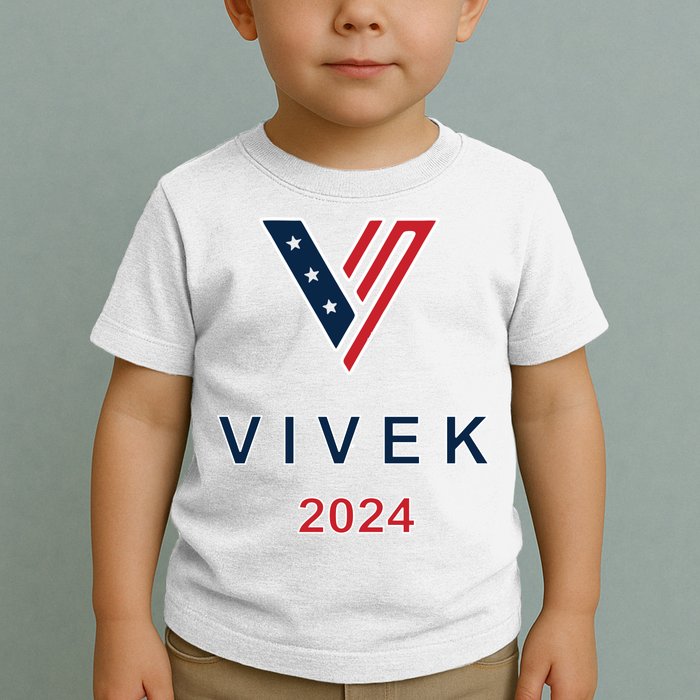 Vivek 2024 Pocket Print Logo Toddler T-Shirt