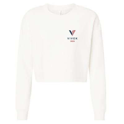 Vivek 2024 Pocket Print Logo Cropped Pullover Crew