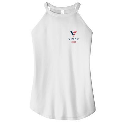 Vivek 2024 Pocket Print Logo Women’s Perfect Tri Rocker Tank