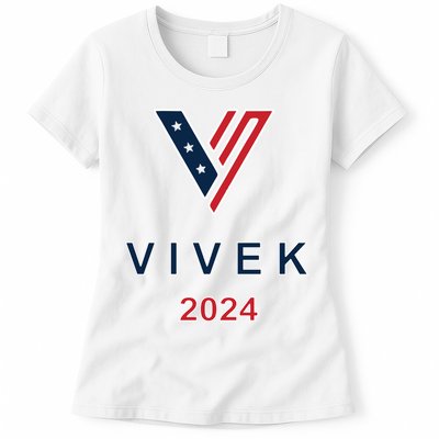 Vivek 2024 Pocket Print Logo Womens T-Shirt